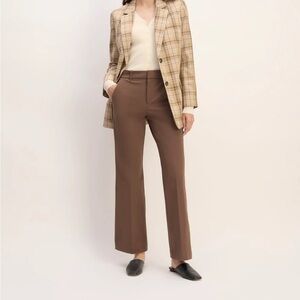 Everlane bi-stretch flare pant in cocoa
